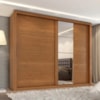 Guarda Roupa Casal 2 Portas de Correr Com Espelho Imperio 272 cm Cinamomo ZANZ