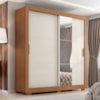 Guarda Roupa Casal 2 Portas de Correr Com Espelho Titan 196 cm Cinamomo Areia ZANZ