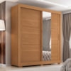 Guarda Roupa Casal 2 Portas de Correr Com Espelho Titan 196 cm Cinamomo ZANZ