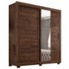 Guarda Roupa Casal 2 Portas de Correr Com Espelho Titan 196 cm Jacaranda ZANZ