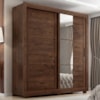 Guarda Roupa Casal 2 Portas de Correr Com Espelho Titan 196 cm Jacaranda ZANZ