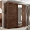 Guarda Roupa Casal 2 Portas de Correr Com Espelho Titan 196 cm Jacaranda ZANZ