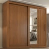 Guarda Roupa Casal 2 Portas de Correr Com Espelho Trian 220 cm Cinamomo ZANZ