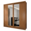 Guarda Roupa Casal 2 Portas De Correr Com Espelho Versale 241 cm Cinamomo ZANZ