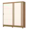 Guarda Roupa Casal 2 Portas Deslizante 200 cm B352 Nature Off White Briz