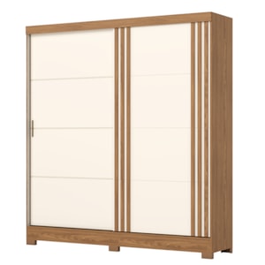 Guarda Roupa Casal 2 Portas Deslizante 200 cm B352 Nature Off White Briz