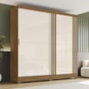 Guarda Roupa Casal 2 Portas Deslizante 200 cm B352 Nature Off White Briz