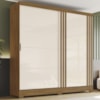 Guarda Roupa Casal 2 Portas Deslizante 200 cm B352 Nature Off White Briz