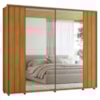 Guarda Roupa Casal 2 Portas Deslizante Com Espelhos Dali 278 cm Cinamomo Madetec