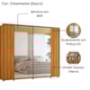 Guarda Roupa Casal 2 Portas Deslizante Com Espelhos Dali 278 cm Cinamomo Madetec
