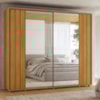 Guarda Roupa Casal 2 Portas Deslizante Com Espelhos Dali 278 cm Cinamomo Madetec