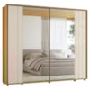 Guarda Roupa Casal 2 Portas Deslizante Com Espelhos Dali 278 cm Cinamomo Off White Madetec