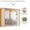 Guarda Roupa Casal 2 Portas Deslizante Com Espelhos Dali 278 cm Cinamomo Off White Madetec