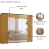 Guarda Roupa Casal 2 Portas Deslizante Com Espelhos Dali 278 cm Cumaru Madetec
