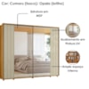Guarda Roupa Casal 2 Portas Deslizante Com Espelhos Dali 278 cm Cumaru Opala Madetec