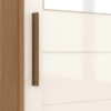 Guarda Roupa Casal 2 Portas Deslizantes Com Espelho 163 cm B74 Briz Nature Off White Briz