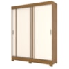 Guarda Roupa Casal 2 Portas Deslizantes Flex 2 Gavetas cm 160 B353 Briz Nature Off White Briz