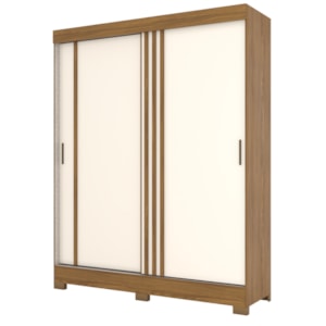 Guarda Roupa Casal 2 Portas Deslizantes Flex 2 Gavetas cm 160 B353 Briz Nature Off White Briz