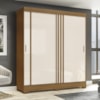 Guarda Roupa Casal 2 Portas Deslizantes Flex 2 Gavetas cm 160 B353 Briz Nature Off White Briz