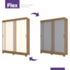 Guarda Roupa Casal 2 Portas Deslizantes Flex 2 Gavetas cm 160 B353 Briz Nature Off White Briz