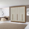 Guarda Roupa Casal 2030230 6 Portas 230 cm Atacama Areia ARMoveis