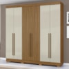 Guarda Roupa Casal 2030230 6 Portas 230 cm Atacama Areia Ripado ARMoveis