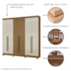Guarda Roupa Casal 2030230 6 Portas 230 cm Atacama Areia Ripado ARMoveis