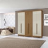 Guarda Roupa Casal 2030230 6 Portas 230 cm Atacama Areia Ripado ARMoveis