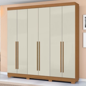 Guarda Roupa Casal 2030230 6 Portas 230 cm Cinamomo Areia ARMoveis