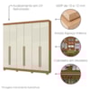 Guarda Roupa Casal 2030230 6 Portas 230 cm Cinamomo Areia ARMoveis