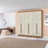 Guarda Roupa Casal 2030230 6 Portas 230 cm Cinamomo Areia ARMoveis