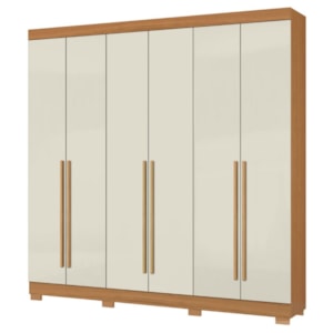 Guarda Roupa Casal 2030230 6 Portas 230 cm Cinamomo Off White ARMoveis