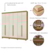 Guarda Roupa Casal 2030230 6 Portas 230 cm Cinamomo Off White ARMoveis