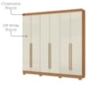 Guarda Roupa Casal 2030230 6 Portas 230 cm Cinamomo Off White ARMoveis