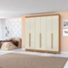 Guarda Roupa Casal 2030230 6 Portas 230 cm Cinamomo Off White ARMoveis