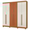 Guarda Roupa Casal 2030230 6 Portas 230 cm Cinamomo Off White Ripado ARMoveis