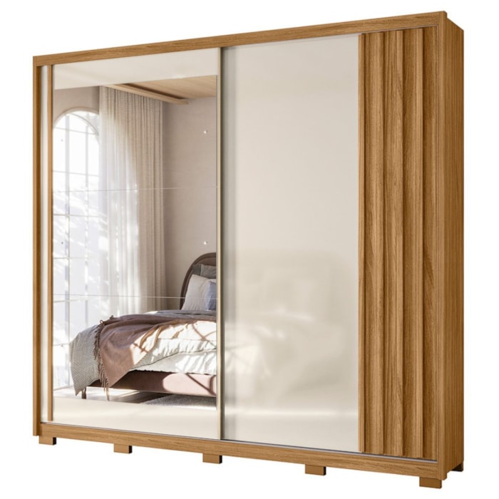 Guarda Roupa Casal 2P 242 cm Dhara Freijo Off White Moval