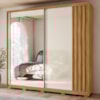 Guarda Roupa Casal 2P 242 cm Dhara Freijo Off White Moval