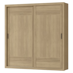 Guarda Roupa Casal 2PT Correr MDF 231 cm TPL RD033 Castanho MXM