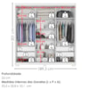 Guarda Roupa Casal 3 Portas de Correr 4 Gavetas Confo 190 cm Branco Absoluto ZANZ