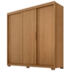 Guarda Roupa Casal 3 Portas de Correr 4 Gavetas Confo 190 cm Cinamomo ZANZ