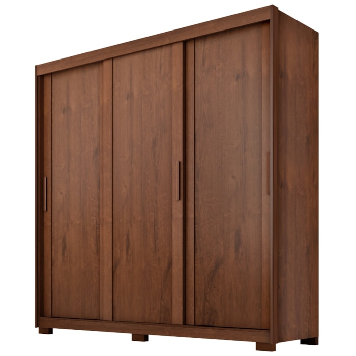 Guarda Roupa Casal 3 Portas de Correr 4 Gavetas Confo 190 cm Jacaranda ZANZ