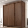 Guarda Roupa Casal 3 Portas de Correr 4 Gavetas Confo 190 cm Jacaranda ZANZ