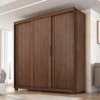 Guarda Roupa Casal 3 Portas de Correr 4 Gavetas Confo 190 cm Jacaranda ZANZ