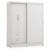 Guarda Roupa Casal 3P 2G 218x180 cm C533 Branco Kappesberg