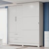 Guarda Roupa Casal 3P 2G 218x180 cm C533 Branco Kappesberg