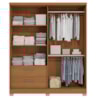 Guarda Roupa Casal 3P 2G 218x180 cm C533 Canela Kappesberg