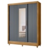 Guarda Roupa Casal 3P Espelho 164 cm Bolivia Freijo Cinza Moval