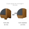 Guarda Roupa Casal 3P Espelho 202 cm Bahamas Freijo Cinza Moval