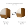 Guarda Roupa Casal 3P Espelho 202 cm Bahamas Freijo Off White Moval